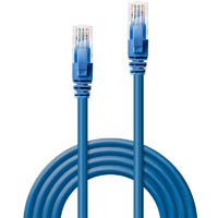 lindy 48023 network cable cat6 u/utp gigabit 15m blue