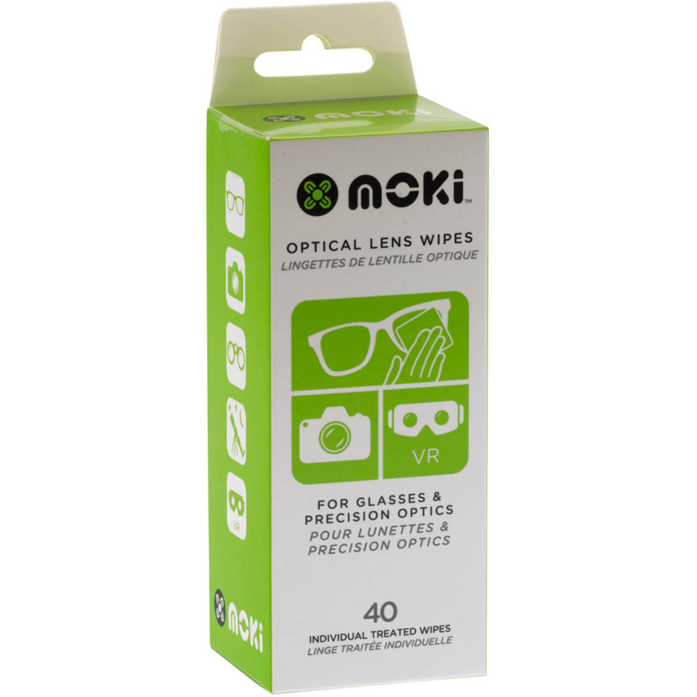 Image for MOKI OPTICAL LENS WIPES PACK 40 from Positive Stationery