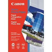 canon mp-101 paper matte photo 170gsm 6 x 4 inch white pack 120