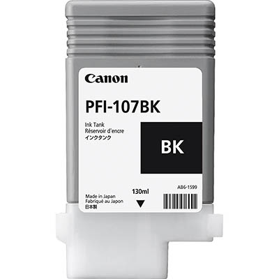 Image for CANON PFI107 INK CARTRIDGE BLACK from Office Heaven