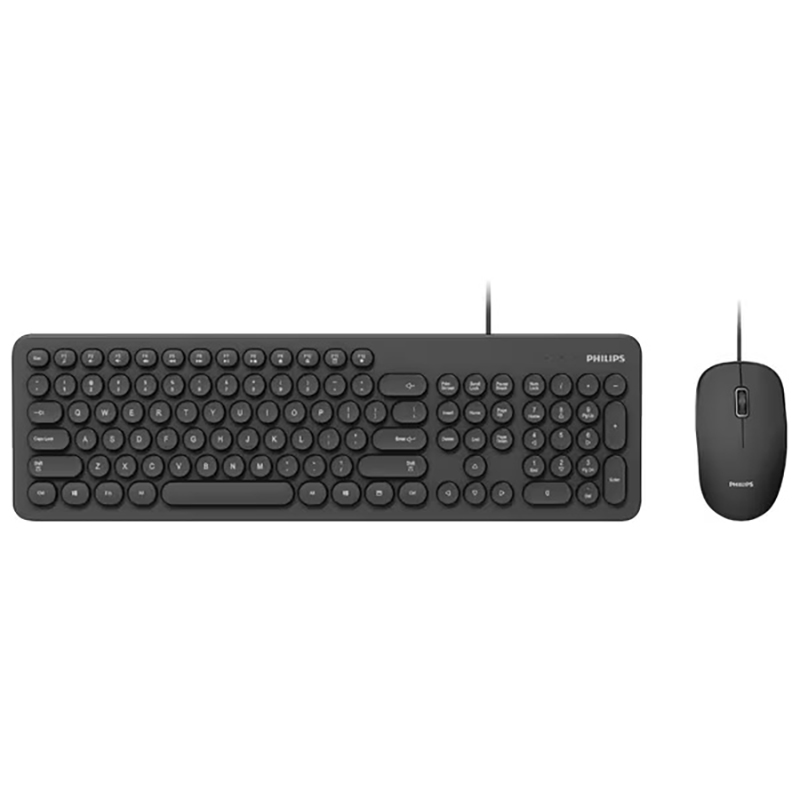 Image for PHILIPS KEYBOARD AND MOUSE COMBO WIRED BLACK from Mercury Business Supplies
