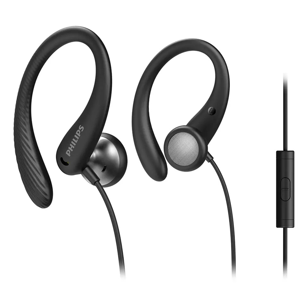 Image for PHILIPS IN-EAR SPORTS EARBUDS WIRED WITH MICROPHONE BLACK from Peninsula Office Supplies