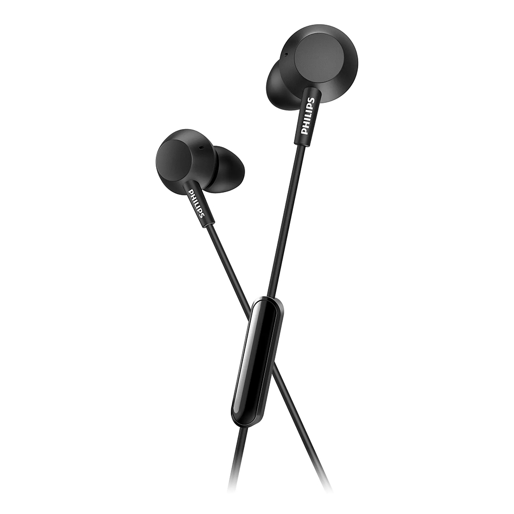 Image for PHILIPS IN-EAR BASS EARBUDS WIRED WITH MICROPHONE BLACK from Prime Office Supplies