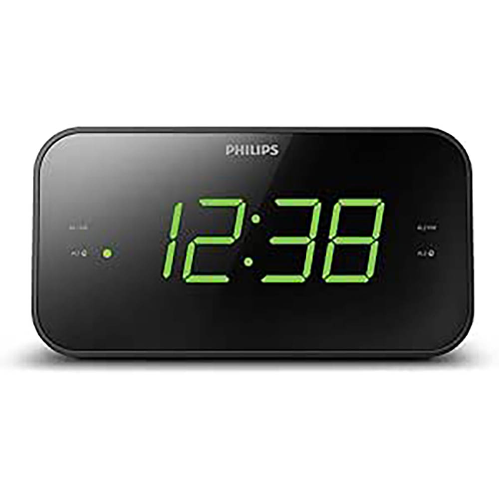 Image for PHILIPS TAR3306 CLOCK RADIO BLACK from Office Heaven