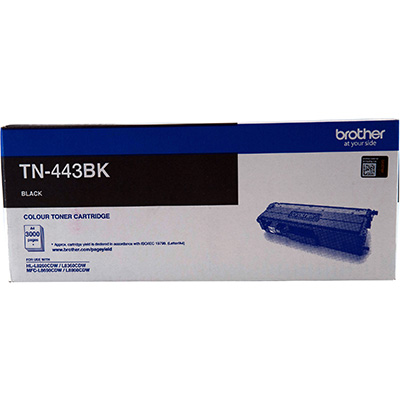 Image for BROTHER TN443 TONER CARTRIDGE HIGH YIELD BLACK from Mitronics Corporation