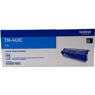 Image for BROTHER TN443 TONER CARTRIDGE HIGH YIELD CYAN from Mitronics Corporation
