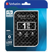 verbatim store-n-go portable hard drive usb 3.0 1tb black