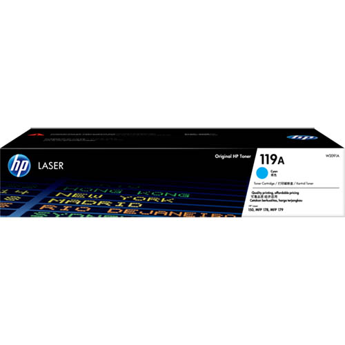 Image for HP W2091A 119A TONER CARTRIDGE CYAN from That Office Place PICTON