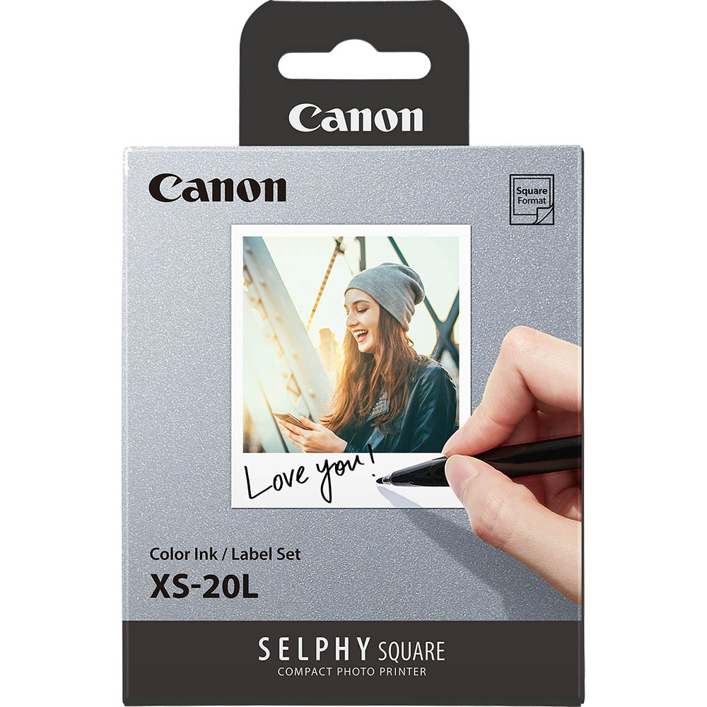 Image for CANON XS-20L SELPHY SQUARE COLOUR INK/LABEL SET 20 SHEETS from Mitronics Corporation
