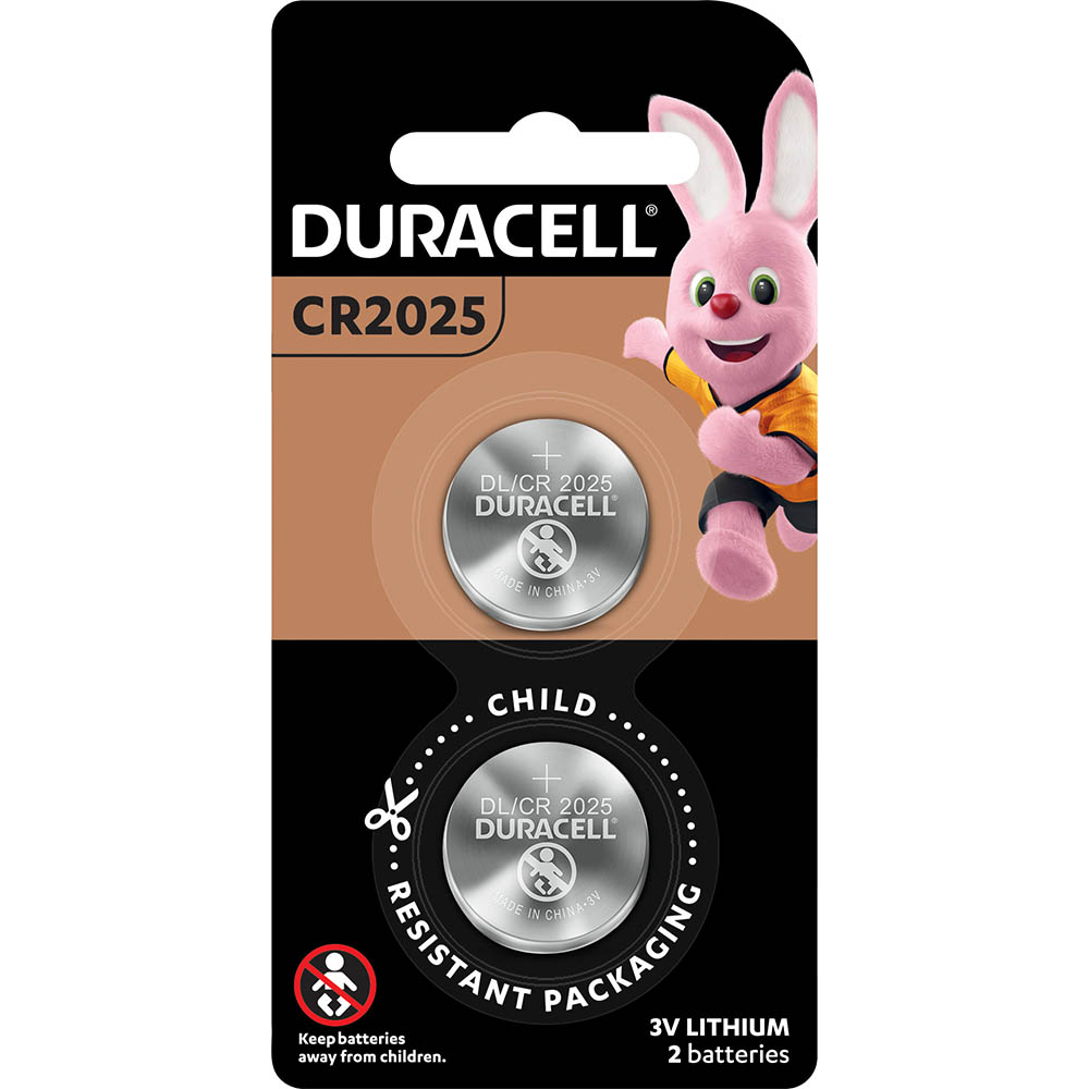 Image for DURACELL 2025 LITHIUM COIN 3V BATTERY PACK 2 from Clipboard Stationers & Art Supplies