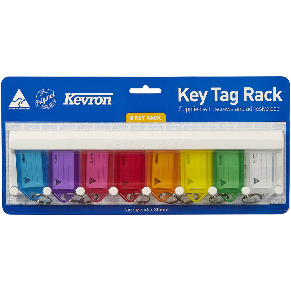 Image for KEVRON ID5 KEY TAG RACK 8 TAG ASSORTED from Office Fix - WE WILL BEAT ANY ADVERTISED PRICE BY 10%