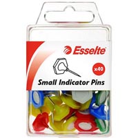 esselte indicator pins small assorted pack 40