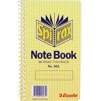 spirax 561 notebook spiral bound side open 96 page 147 x 87mm