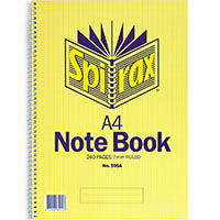 spirax 595a notebook spiral bound 7mm ruled 240 page a4
