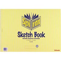 spirax 533 sketch book spiral bound 40 page a3