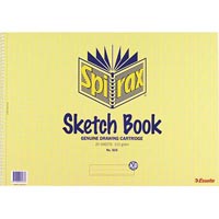 spirax 533 sketch book spiral bound 40 page a3