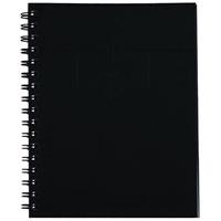 spirax 511 notebook 7mm ruled hard cover spiral bound 200 page 225 x 175mm black