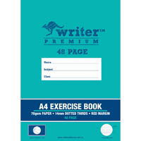 writer premium exercise book dotted thirds 14mm 70gsm 48 page a4 ball