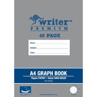 writer premium graph book 10mm 70gsm 48 page a4 boat