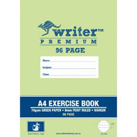 writer premium exercise book feint ruled 8mm 75gsm 96 page a4 dragon