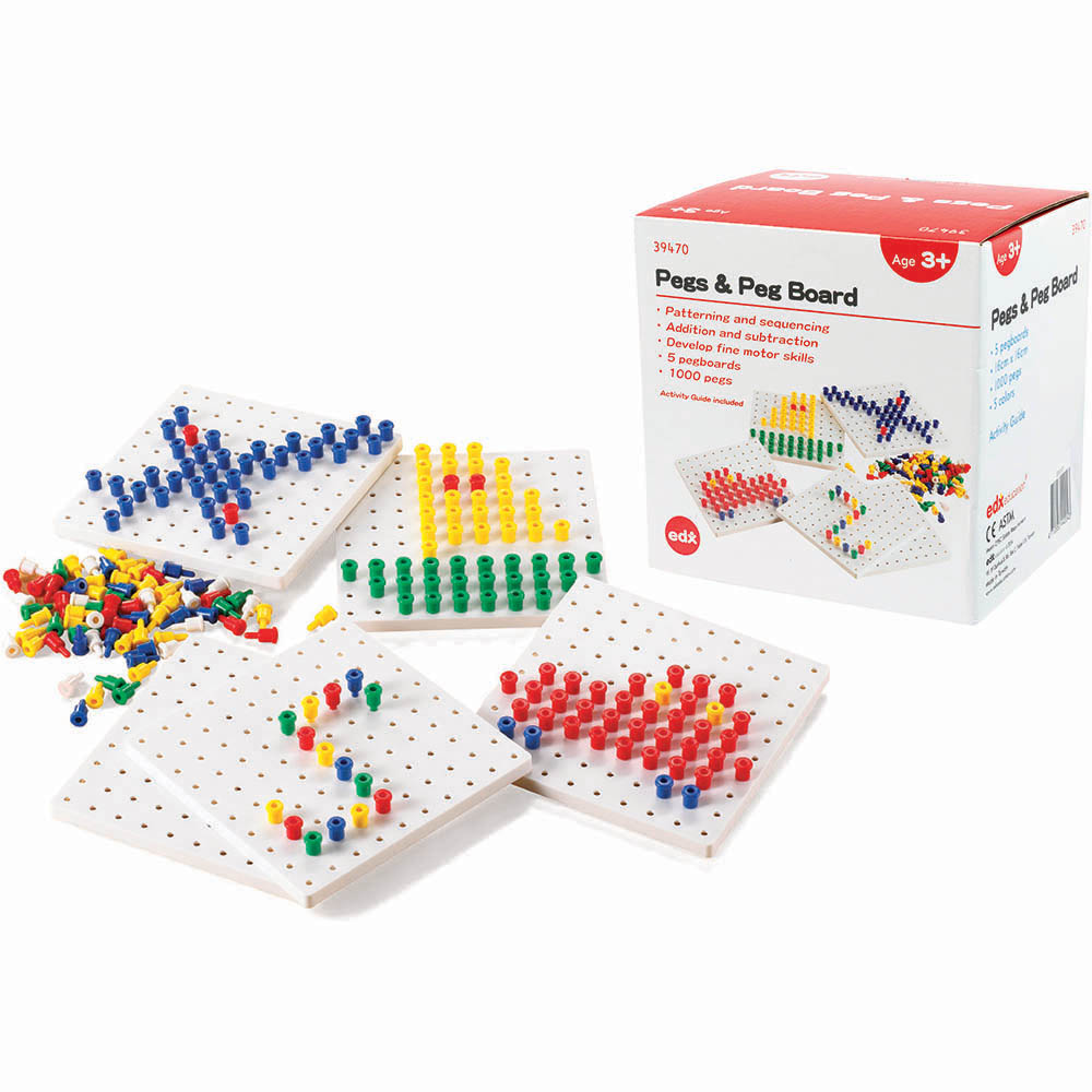 Image for EDX EDUCATION PEGS AND PEG BOARD SET from Office Heaven