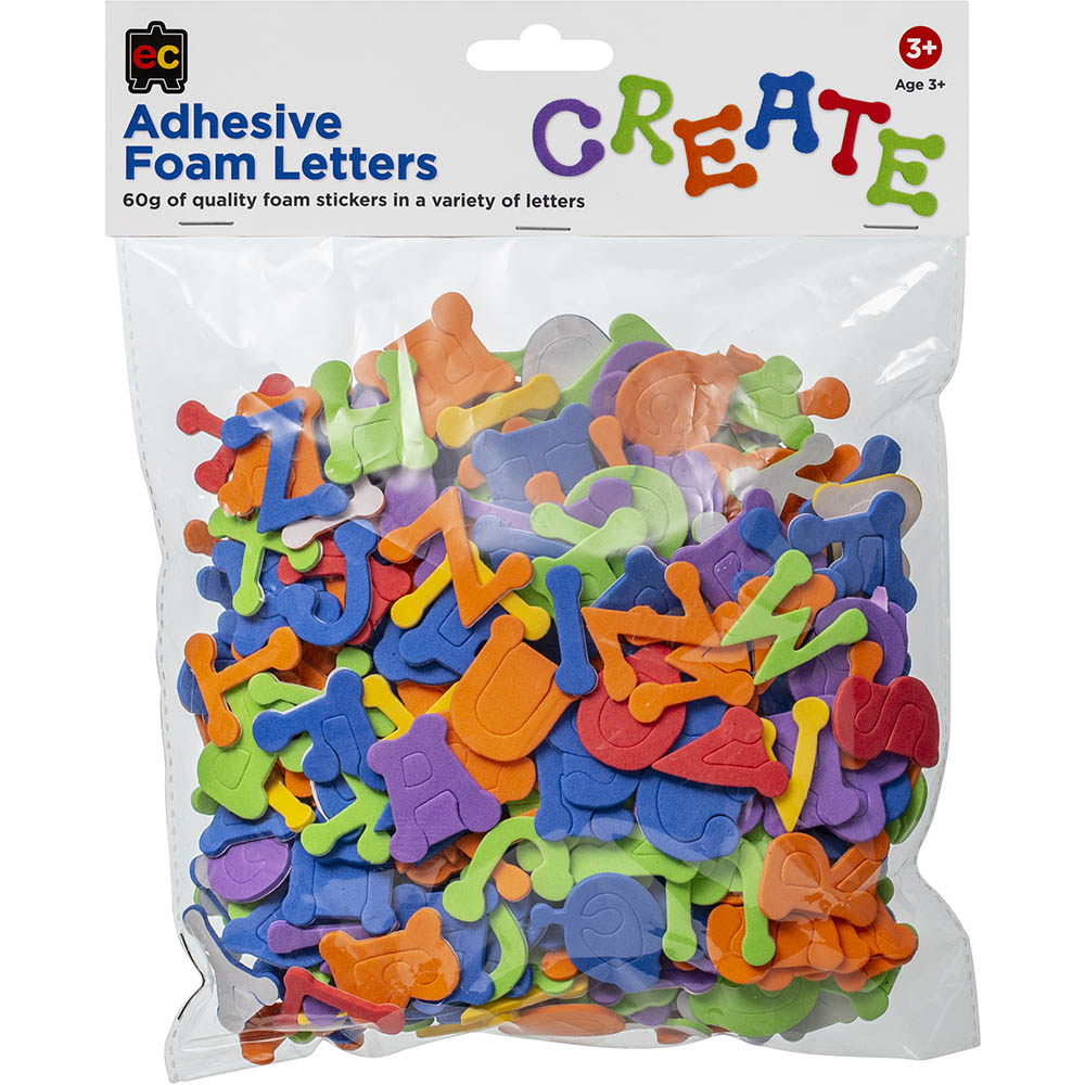 Image for EDUCATIONAL COLOURS ADHESIVE FOAM LETTERS 60G from Prime Office Supplies