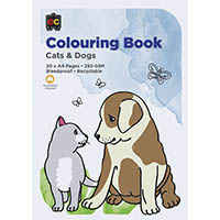 educational colours cats and dogs colouring book 250gsm 20 page a4