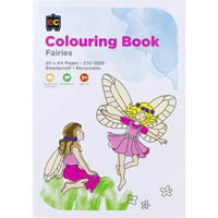 educational colours fairies colouring book 250gsm 20 page a4