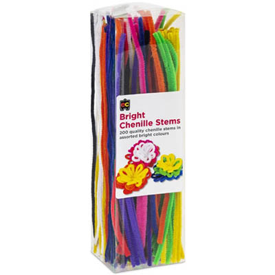 Image for EDUCATIONAL COLOURS CHENILLE STEMS 300MM BRIGHT ASSORTED PACK 200 from Memo Office and Art