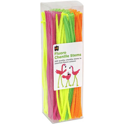 Image for EDUCATIONAL COLOURS CHENILLE STEMS 300MM FLUORO ASSORTED PACK 200 from Mitronics Corporation