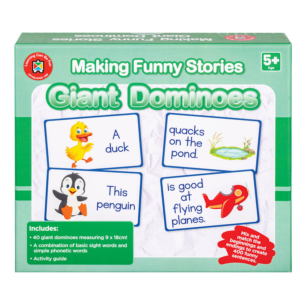Image for LEARNING CAN BE FUN MAKING FUNNY STORIES GIANT DOMINOES from Clipboard Stationers & Art Supplies