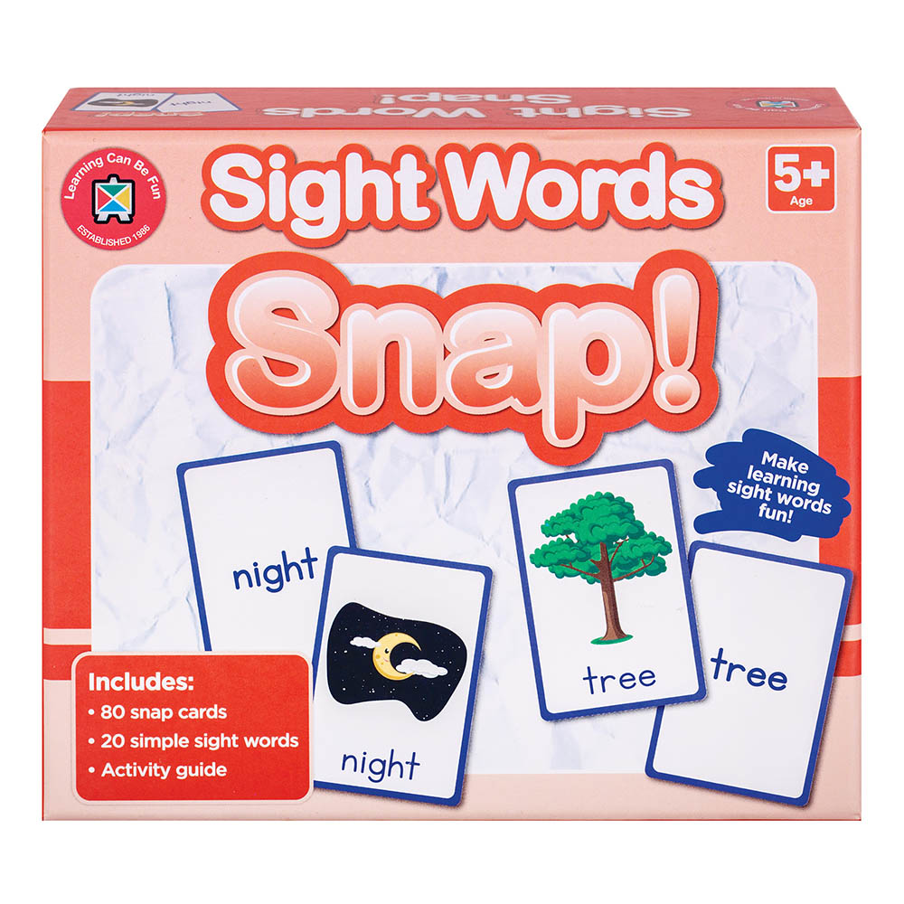 Image for LEARNING CAN BE FUN SNAP CARDS SIGHT WORDS from Office Heaven