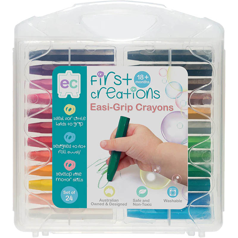 Image for EDUCATIONAL COLOURS FIRST CREATIONS EASI-GRIP CRAYONS ASSORTED PACK 24 from That Office Place PICTON