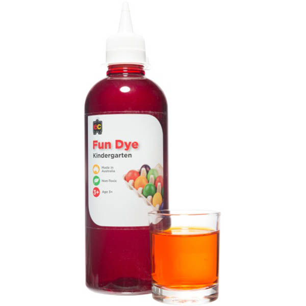 Image for EDUCATIONAL COLOURS KINDERGARTEN FUN DYE 500ML ORANGE from Prime Office Supplies