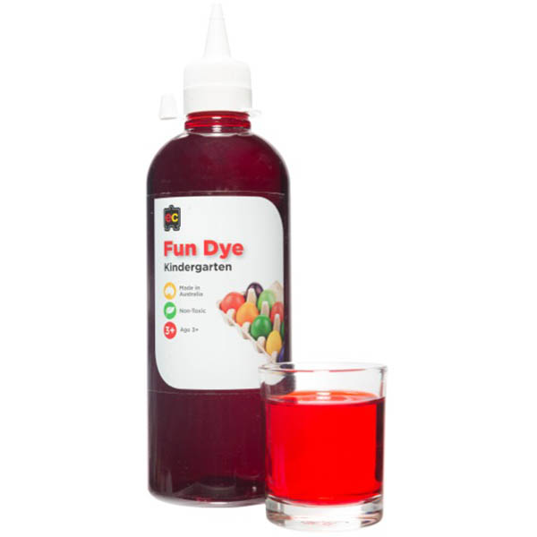 Image for EDUCATIONAL COLOURS KINDERGARTEN FUN DYE 500ML BRILLIANT RED from That Office Place PICTON