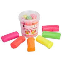 educational colours fun dough 900g fluro