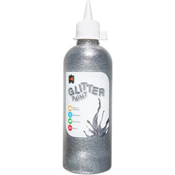 Image for EDUCATIONAL COLOURS GLITTER PAINT 500ML SILVER from Clipboard Stationers & Art Supplies