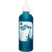 educational colours glitter paint 500ml turquoise