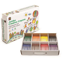 educational colours jumbo creative crayons assorted classpack 200