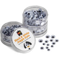 educational colours joggle eyes black/white assorted pack 400