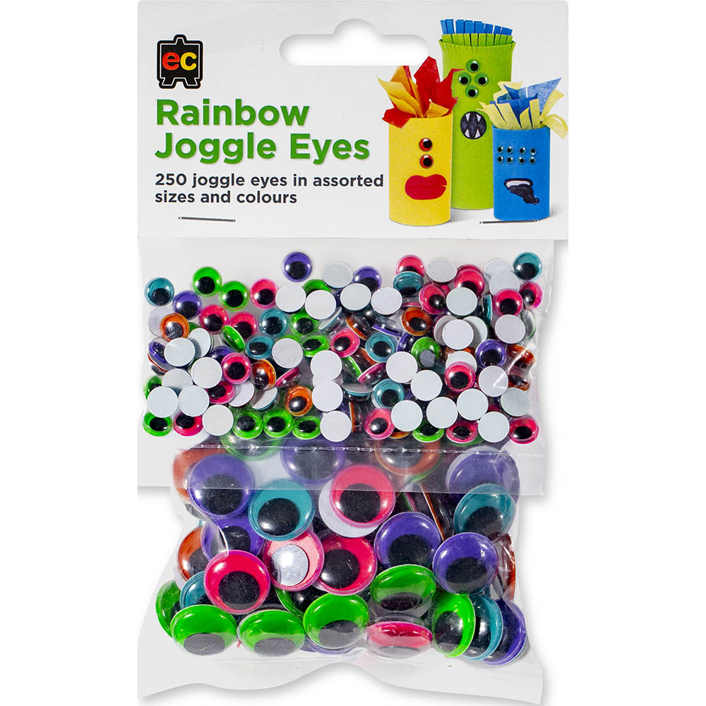 Image for EDUCATIONAL COLOURS JOGGLE EYES RAINBOW IRIS ASSORTED PACK 250 from That Office Place PICTON