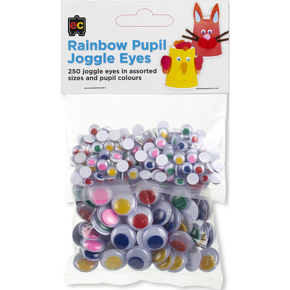 Image for EDUCATIONAL COLOURS JOGGLE EYES RAINBOW PUPIL ASSORTED PACK 250 from York Stationers