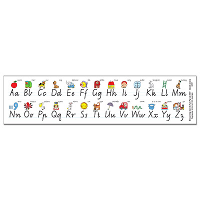 Image for LEARNING CAN BE FUN DESK STRIPS ALPHABET MODERN CURSIVE PACK 30 from Office Heaven