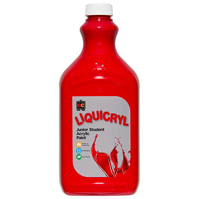Image for EDUCATIONAL COLOURS LIQUICRYL JUNIOR STUDENT PAINT 2 LITRE CRIMSON from Clipboard Stationers & Art Supplies