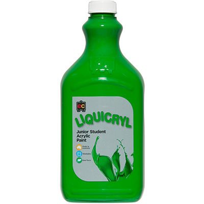Image for EDUCATIONAL COLOURS LIQUICRYL JUNIOR STUDENT PAINT 2 LITRE LEAF GREEN from Memo Office and Art