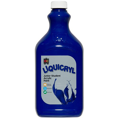 Image for EDUCATIONAL COLOURS LIQUICRYL JUNIOR STUDENT PAINT 2 LITRE WARM BLUE from Clipboard Stationers & Art Supplies