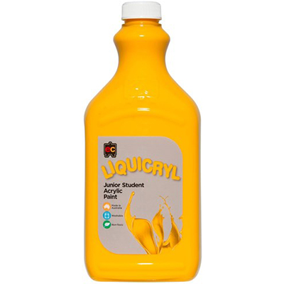 Image for EDUCATIONAL COLOURS LIQUICRYL JUNIOR STUDENT PAINT 2 LITRE WARM YELLOW from Office Heaven