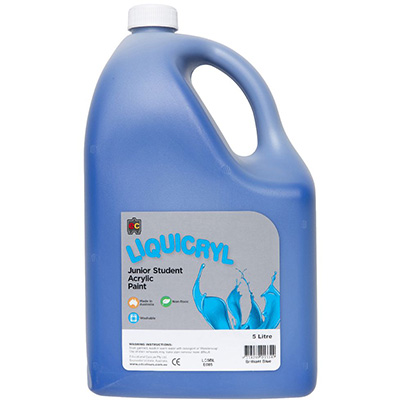 Image for EDUCATIONAL COLOURS LIQUICRYL JUNIOR STUDENT PAINT 5 LITRE BRILLIANT BLUE from Challenge Office Supplies