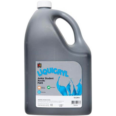 Image for EDUCATIONAL COLOURS LIQUICRYL JUNIOR STUDENT PAINT 5 LITRE BLACK from Memo Office and Art