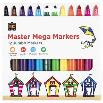 Image for EDUCATIONAL COLOURS MASTER MEGA MARKERS PACK 12 from Mercury Business Supplies